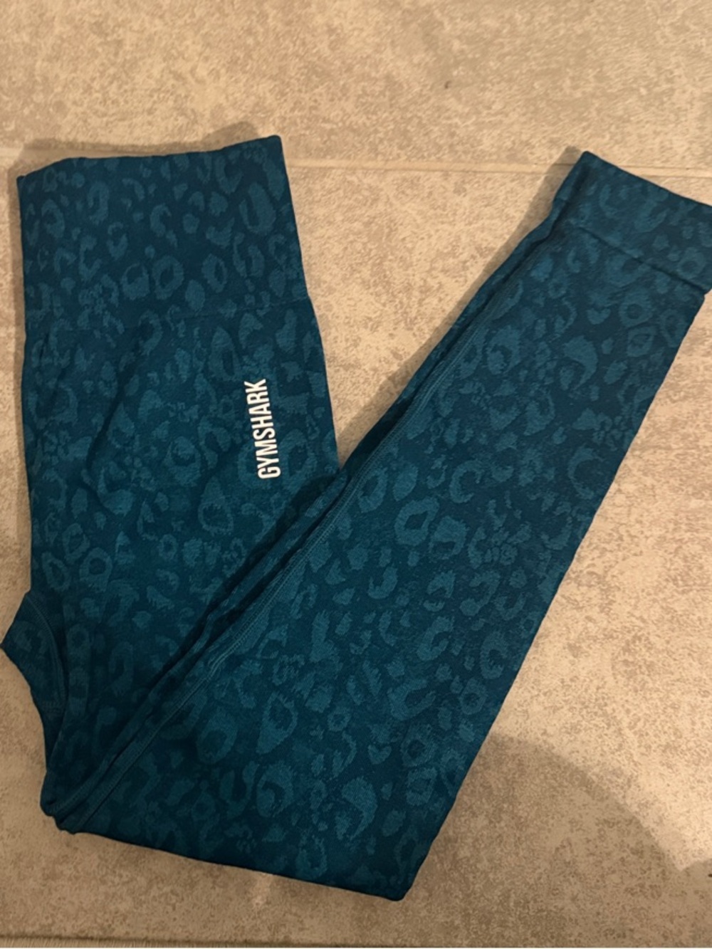 Gymshark Teal Animal-Print Leggings